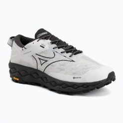 Buty Mizuno Wave Mujin LS GTX Snow White/Black/Lilac Hint. Białe buty do biegania Mizuno, bez wzorów, z gore-texu, bez zapięcia, do biegania, mizuno wave, gore-tex. Za 709.99 zł.