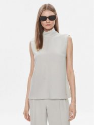 Calvin Klein Bluzka K20K206376 Szary Regular Fit. Szare bluzki Calvin Klein, bez wzorów, z syntetyku, bez kołnierzyka, bez ramiączek. Za 399.99 zł.