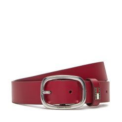 Pasek Damski Tommy Jeans. Czerwone paski Tommy Jeans, bez wzorów, z jeansu. Za 169.99 zł.