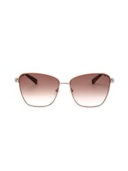 Longchamp Damskie okulary przeciwsłoneczne w kolorze złotym rozmiar: 59. Brązowe okulary przeciwsłoneczne Longchamp, bez wzorów, z tworzywa sztucznego, metalowe. Za 266.01 zł.