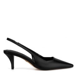 Sandały Nine West. Czarne sandały Nine West, bez wzorów, bez obcasa, na szpilce, bez zapięcia. Za 249.99 zł.