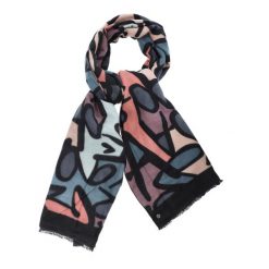 Kolorowy Szal Damski Anekke Zapakowany W Eleganckim Pudełku. Niebieskie szaliki i kominy Anekke, bez wzorów, eleganckie. Za 159.00 zł.