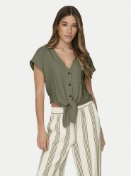 ONLY Koszula Siesta 15322270 Zielony Regular Fit. Zielone koszule ONLY, xl, bez wzorów, z wiskozy, bez kołnierzyka, bez ramiączek. Za 89.99 zł.