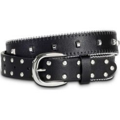 Pasek z ćwiekami bonprix czarno-srebrny kolor. Paski marki bonprix. Za 59.99 zł.