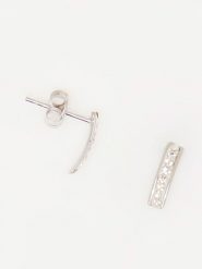 OR ÉCLAT Złote kolczyki-wkrętki "Olvera" z cyrkoniami rozmiar: onesize. Szare kolczyki Or Éclat, z cyrkonią, złote. Za 260.99 zł.