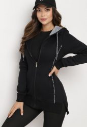 Czarna Bluza z Kapturem i Wsuwanymi Kieszeniami Wykończona Polarem Ivaline. Czarne bluzy Born2be, s, bez wzorów, z dzianiny, bez ramiączek, z kapturem. W wyprzedaży za 84.99 zł.