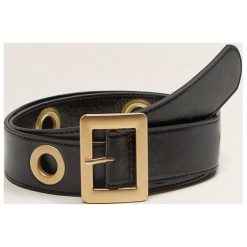 Mango - Pasek Eyelet. Szare paski Mango, w paski, z materiału. Za 69.90 zł.