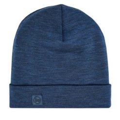 Czapka Buff Merino Heavyweight Beanie. Szare czapki zimowe Buff, bez wzorów, z wełny, sportowe. Za 110.99 zł.