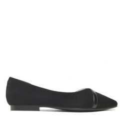 Baleriny Eva Longoria. Czarne baleriny Eva Longoria, bez wzorów, bez obcasa, bez zapięcia. Za 179.99 zł.