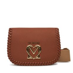 Torebka LOVE MOSCHINO. Brązowe torebki klasyczne Love Moschino, bez wzorów, klasyczne, bez dodatków. Za 619.99 zł.