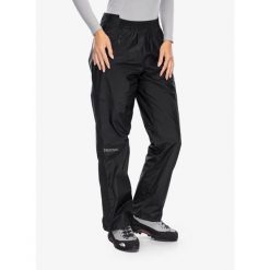 Spodnie przeciwdeszczowe damskie Marmot PreCip Eco Full Zip Pant. Czarne spodnie dresowe Marmot, bez wzorów, długie. Za 510.60 zł.