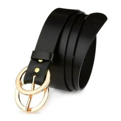 Pasek skórzany BELTIMORE czarny D50 r.110-125 cm. Czarne paski bez wzorów. Za 49.90 zł.