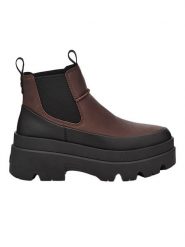 UGG Skórzane sztyblety "Brisbane" w kolorze brązowym rozmiar: 40. Brązowe botki UGG, bez wzorów, sportowe, bez zapięcia. Za 726.48 zł.