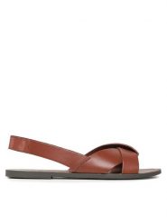 Vagabond Sandały Tia 2.0 5531-001-27 Brązowy. Brązowe sandały Vagabond Shoemakers, bez wzorów, ze skóry, bez obcasa, na płaskiej podeszwie, bez zapięcia. Za 429.99 zł.