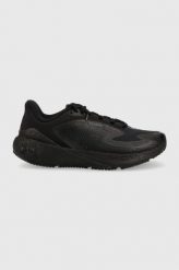 Under Armour buty do biegania Hovr Machina 3 Storm kolor czarny. Czarne buty do biegania Under Armour, z aplikacjami, bez zapięcia, do biegania. W wyprzedaży za 469.99 zł.