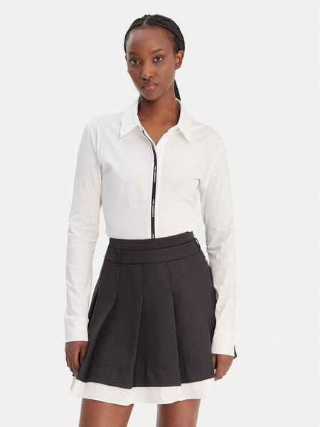 KARL LAGERFELD Koszula B1W17078 Biały Regular Fit. Białe koszule KARL LAGERFELD, l, bez wzorów, z bawełny, bez kołnierzyka, bez ramiączek. Za 649.99 zł.