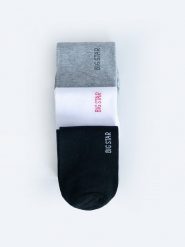 Stopki damskie bawełniane multikolor trójpak Lowena 000. Skarpetki BIG STAR, bez wzorów, z bawełny. W wyprzedaży za 39.99 zł.