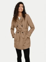 Vero Moda Trencz Celeste 10239411 Brązowy Regular Fit. Brązowe płaszcze Vero Moda, xs, bez wzorów, z syntetyku, bez kaptura. Za 149.99 zł.
