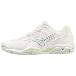 Buty halowe do piłki ręcznej Mizuno Wave Phantom 3. Białe buty do biegania Mizuno, bez wzorów, z materiału, bez zapięcia, do biegania, mizuno wave. Za 399.99 zł.