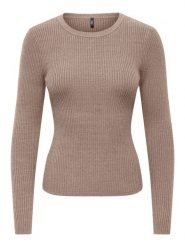 ONLY Sweter w kolorze jasnobrązowym rozmiar: XS. Brązowe swetry ONLY, xs, bez wzorów, bez ramiączek. Za 89.95 zł.