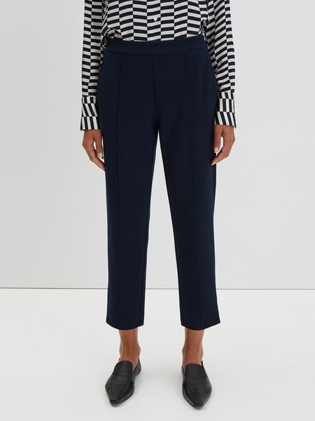 Someday Spodnie w kolorze granatowym rozmiar: 38. Niebieskie spodnie materiałowe someday., bez wzorów, z materiału, z podwyższonym stanem. Za 201.55 zł.