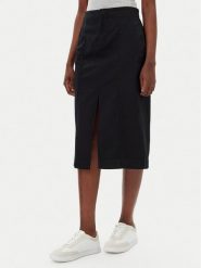 Calvin Klein Jeans Spódnica midi J20J225327 Czarny Regular Fit. Czarne spódnice Calvin Klein Jeans, l, bez wzorów, z bawełny, midi. Za 259.99 zł.