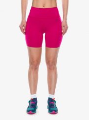 Spodenki treningowe damskie La Sportiva Cosmosis 6in Short. Czerwone szorty sportowe La Sportiva, bez wzorów, z materiału, z podwyższonym stanem, trekkingowe. Za 307.99 zł.