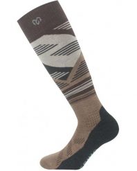 Skarpety merino SIW. Brązowe skarpetki LASTING, bez wzorów, z elastanu. Za 91.00 zł.