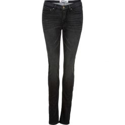 Dżinsy dresowe ocieplane STRAIGHT bonprix czarny. Jeansy marki Nike. Za 149.99 zł.