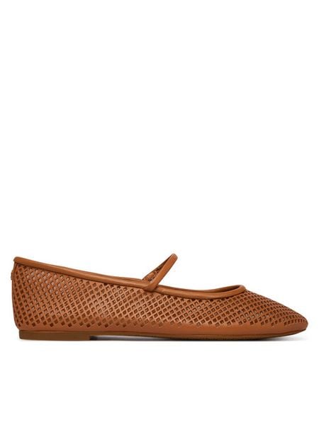 LAUREN RALPH LAUREN Baleriny Jayna 802P04176006 Brązowy. Brązowe baleriny Lauren Ralph Lauren, bez wzorów, ze skóry, bez obcasa, bez zapięcia. Za 492.99 zł.