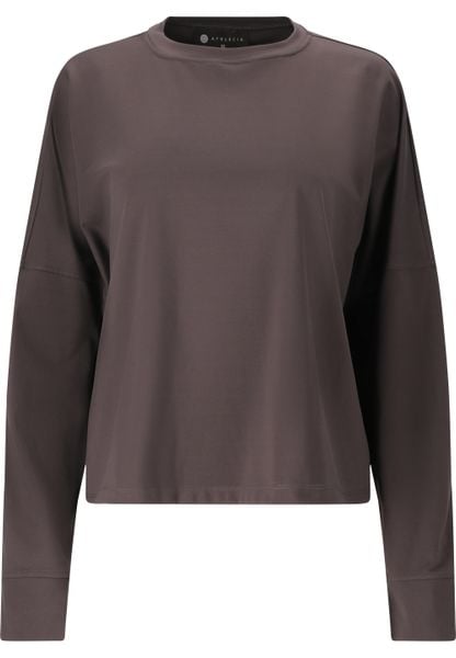 Bluza damska Athlecia Guyana. Brązowe bluzy z kapturem Athlecia, bez wzorów, z elastanu, bez kaptura. Za 197.00 zł.