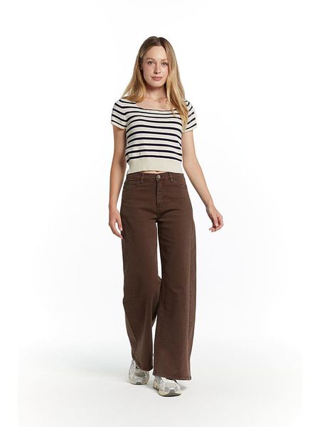 Tamba Dżinsy - Flared fit - w kolorze brązowym rozmiar: 42. Brązowe jeansy Tamba, bez wzorów, klasyczne, z podwyższonym stanem. Za 184.46 zł.