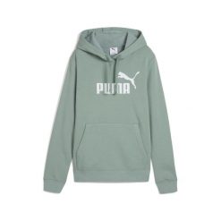 Damska bluza z kapturem z logo No.1 ESS PUMA Green Moon. Zielone bluzy Puma, uniwersalny, bez wzorów, sportowe, bez ramiączek, z kapturem. W wyprzedaży za 139.00 zł.
