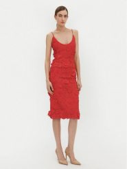 Bardot Sukienka koktajlowa 59747DB Czerwony Regular Fit. Czerwone sukienki Bardot, bez wzorów, z syntetyku, wizytowe, bez kołnierzyka, bez ramiączek. Za 369.99 zł.