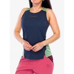 Top damski La Sportiva Traverse Tank. Niebieskie topy La Sportiva, bez wzorów, bez kołnierzyka, bez ramiączek. Za 210.80 zł.