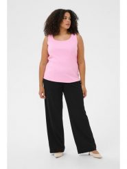 KAFFE curve Spodnie w kolorze czarnym rozmiar: L. Czarne spodnie materiałowe KAFFE curve, bez wzorów, z materiału, z podwyższonym stanem. Za 113.99 zł.