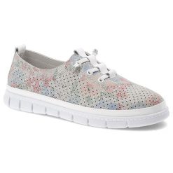 Półbuty damskie Filippo, ze skóry naturalnej perforowana cholewka wzorzysty motyw sznurowane lekka podeszwa casual, białe, DP7671/26. Białe półbuty wsuwane Filippo, na lato, bez wzorów, ze skóry, casualowe, bez obcasa. Za 179.00 zł.