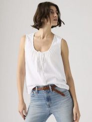 Levi's Top w kolorze białym rozmiar: S. Białe topy Levi's, s, bez wzorów, bez kołnierzyka, bez ramiączek. Za 94.95 zł.