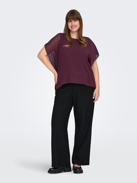 ONLY Carmakoma Bluzka w kolorze fioletowym rozmiar: 42. Różowe bluzki Only Carmakoma, bez wzorów, bez kołnierzyka, bez ramiączek. Za 83.22 zł.