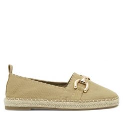 Espadryle DeeZee. Brązowe espadryle DeeZee, bez wzorów, bez obcasa. Za 62.99 zł.