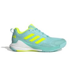Damskie buty halowe adidas Novaflight 2. Niebieskie buty treningowe adidas, bez wzorów, z gumy, bez zapięcia, do siatkówki. Za 461.60 zł.