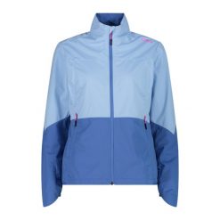 Ultra-lekka kurtka przeciwdeszczowa damska CMP. Niebieskie kurtki przejściowe sportowe CMP, bez wzorów, z poliesteru, bez kaptura, trekkingowe. Za 429.55 zł.