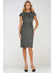 Nife Sukienka w kolorze antracytowym rozmiar: 40. Czarne sukienki Nife, bez wzorów, bez kołnierzyka, bez ramiączek, midi. Za 217.53 zł.