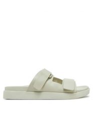 Calvin Klein Sandały HW0HW02489 Beżowy. Brązowe sandały Calvin Klein, bez wzorów, ze skóry, bez obcasa, na płaskiej podeszwie, bez zapięcia. Za 569.99 zł.
