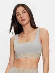 Versace Biustonosz top 1013323 Szary. Szare biustonosze Versace, bez wzorów, z bawełny, bez kołnierzyka, bez ramiączek. Za 289.99 zł.