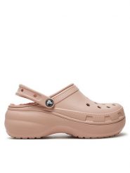 Crocs Klapki Classic Platform Lined Clog W 207938 Różowy. Czerwone klapki Crocs, bez wzorów, z tworzywa sztucznego, bez obcasa, bez zapięcia. Za 239.99 zł.