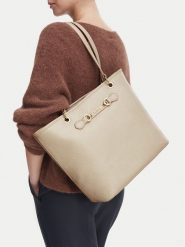 MEXX Torebka EO-MEXX-L-026-10 Beżowy. Brązowe shopper bag Mexx, bez wzorów, ze skóry, bez dodatków. Za 229.99 zł.