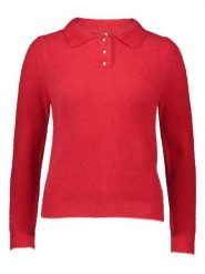 ONLY Sweter "Petra" w kolorze czerwonym rozmiar: XS. Czerwone swetry ONLY, xs, bez wzorów, bez ramiączek. Za 56.79 zł.
