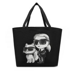 Torebka KARL LAGERFELD. Czarne torebki klasyczne KARL LAGERFELD, bez wzorów, klasyczne, bez dodatków. Za 279.99 zł.