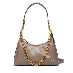 Torebka Coach. Szare torebki klasyczne Coach, bez wzorów, klasyczne, bez dodatków. Za 1,809.00 zł.